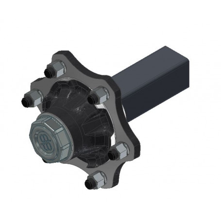 Demi-Essieu carré 60, 6 Axes sans frein Voie 350