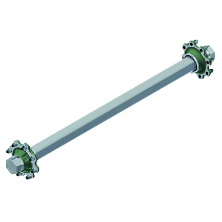 Essieu carré 80, 8 goujons, voie 2000