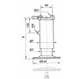 Béquille hydraulique Ø91 pour remorque agricole