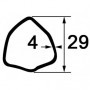 TUBE TRIANGLE INT 29X4 LG3000