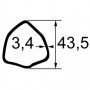 MACHOIRE TUBE TRIANGLE 43,5X3,4 CR27X74.6