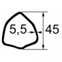 MACHOIRE TUBE TRIANGLE 45X5,5 CR35X94