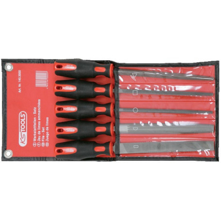 JEU DE 5 LIMES EMMANCHÉES EN TROUSSE