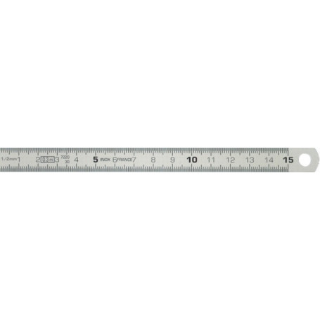 RÉGLET SEMI-RIGIDE EN INOX L.150 X L.13 MM
