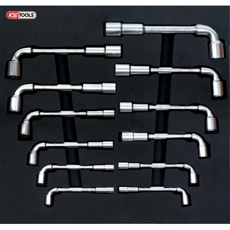 CLES 8 A 19MM A PIPE DEBOUCHEE 6 PANS JEU 12P