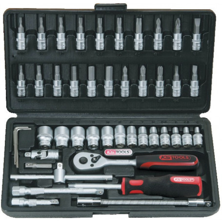 COFFRET DE DOUILLES F6 1/4 46 PCS