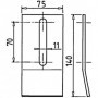 PLAQUETTE DE DECROTTEUR 75X3X140 STANDARD