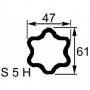 MACHOIRE TUBE ETOILE S5 47X61 CR42X104