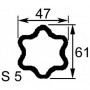 MACHOIRE TUBE ETOILE S5 47X61 CR32X76