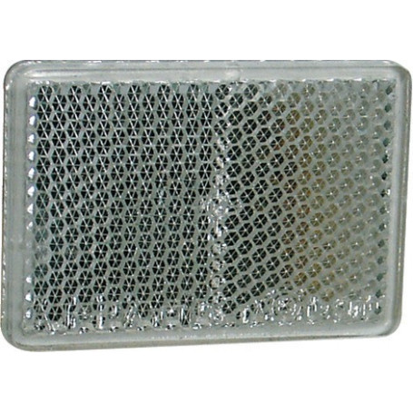 CATADIOPTRE RECTANGULAIRE 57X40 ADHESIF BLANC