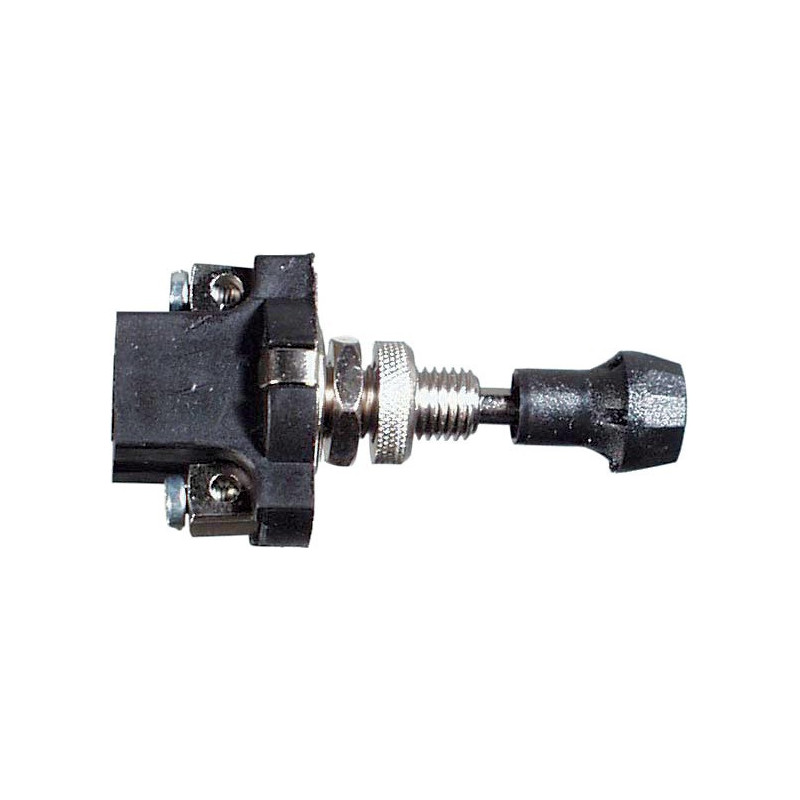 Hyakoz Lot De 2 Mini Interrupteurs à Tirette 2A 250V Noir Avec Enclenchement Marche-Arrêt