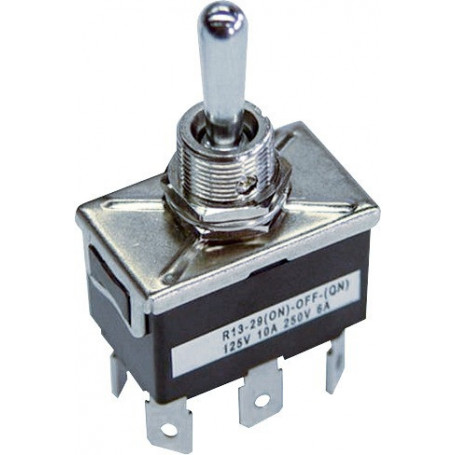 INTERRUPTEUR METAL MOM/OFF/MOM 6 BORNES 20A