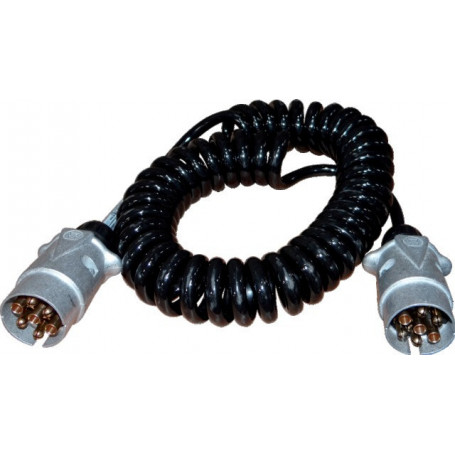 RALLONGE SPIRALE 4,5M 7 FILS PRISE ALU M/M