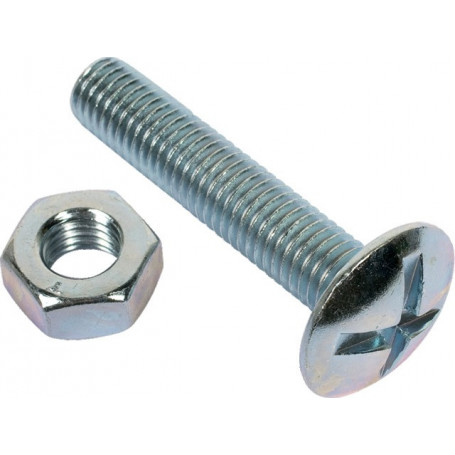 Boulon poelier 5x25 zingue nfe25-129 (boite de 200)