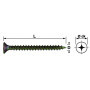 Vis agglo tete fraisee pozi 4x20 inox a2 (boite de 200)