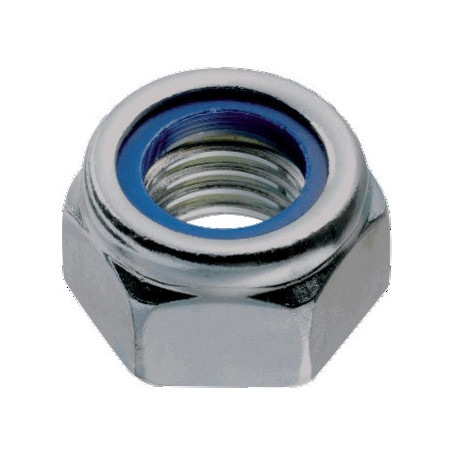 Ecrou hexagonal frein nylon d.18mm zingue 8.8 (boite de 50)