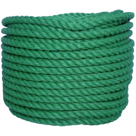 CORDAGE POLYP.10mm 3T. VERT BOBINE 100M