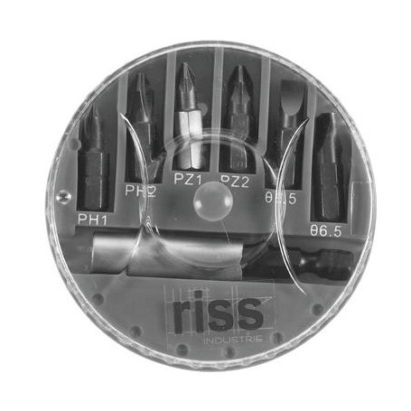 BTE DISTRIB.6 EMBOUTS PLAT,POZIDRIV,PHILLIPS