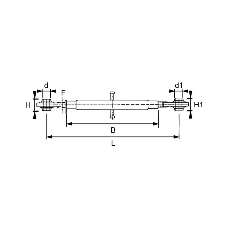 Barre De Poussée Tracteur Catégorie I/II - Longueur 585x810 Mm LEM Select Neuf
