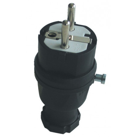 FICHE NF CAOUTCH.NOIR 2P T 10/16A 230V IP44