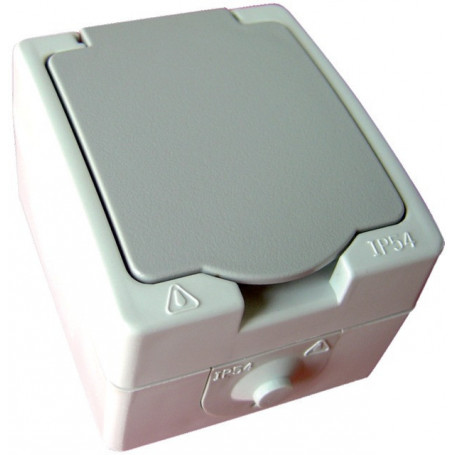 PRISE 2 POLES TERRE A VOLET 10/16A