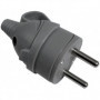 FICHE MALE ANNEAU ERGOT-16A 2P T- GRIS