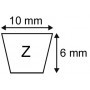 COURROIE TRAPEZOIDALE LISSE Z27