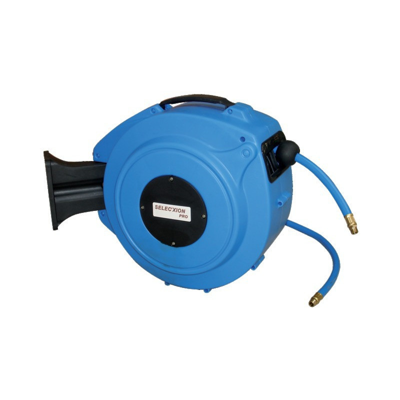 Enrouleur De Tuyau Mural CoolHome 15m + 1,5m - Système Pull & Lock, Rotation 180°, 2 Pistolets Inclus - Noir