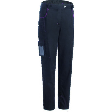 PANTALON MINOLA NOIR/ROSE T36