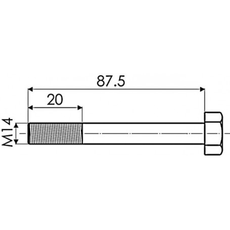 Boulonnerie, fixations Vis de manille ROUSSEAU 14x2x87 mm CL 10.9