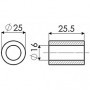 ENTRETOISE EXT. D.16X25 LG.25,5 AD. BOMFORD
