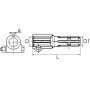 MANCHON PROLONGATEUR MALE 6C 1 3/8 FEMELLE Ø 35MM VB