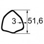 TUBE TRIANGLE EXT 51,6X3 LG1000