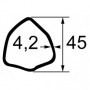 TUBE TRIANGLE INT 45X4 LG3000