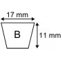 COURROIE TRAPEZOIDALE LISSE B43