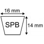 COURROIE SPB2430 - 16X14X2430