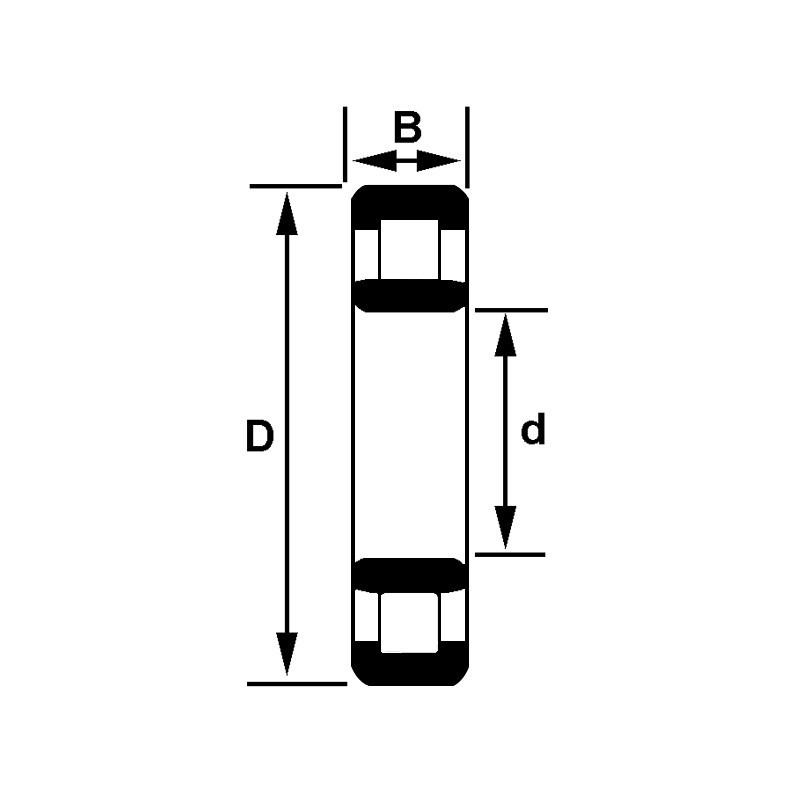 Roulement à Rouleaux Cylindriques SNR N10787 - Dimensions 32x72x19 Mm - Neuf (autre)