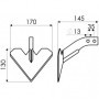 LAME COEUR DELFOSSE TIGE 160X4 AD.