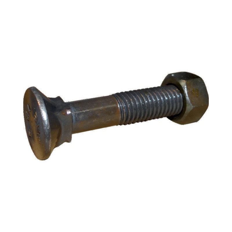 Lot de 12 boulons tête autofraisée plate acier zingué l.50 x diamètre 4