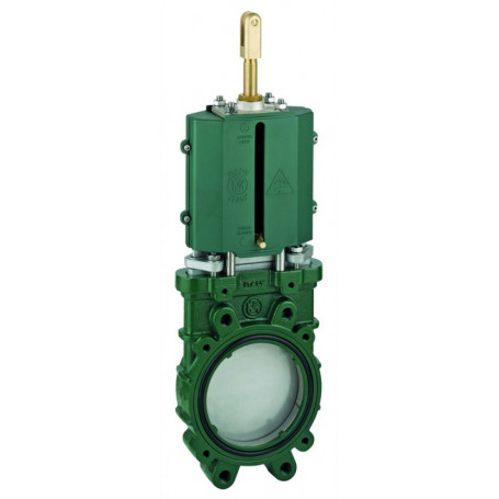 Vanne guillotine 8" DN200, corps fonte lame INOX