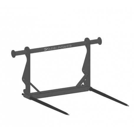 Pic botte frontal attelage MX avec 2 dents Ø 36 mm long. 1100 mm