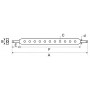 BARRE D'ATTELAGE LG 605 7 TROUS