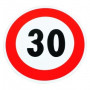 DISQUE ADHESIF 30KM/H BORD ROUGE