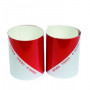 KIT 2 RLX ADHESIF BLANC/ROUGE CLASSE A LARG 140MM LONG 1,12M