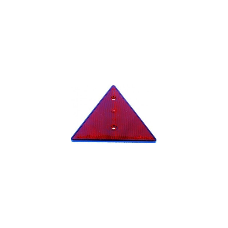 DOJA Barcelona, Catadioptre Triangulaire à Visser, 2 Reflechissant avec  Deux Trous, 158x158x158mm, Couleur Rouge, Agréé ECE