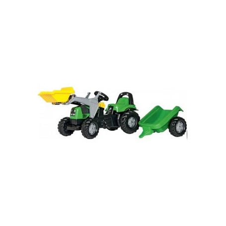 TRACTEUR DEUTZ + CHARGEUR + REMORQUE