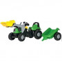 TRACTEUR DEUTZ + CHARGEUR + REMORQUE