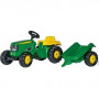 TRACTEUR JOHN DEERE AVEC REMORQUE