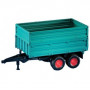 REMORQUE 2 ESSIEUX + REHAUSSE VERTE