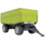 REMORQUE 3 VOIES AVEC HAUT AMOVIBLE VERTE